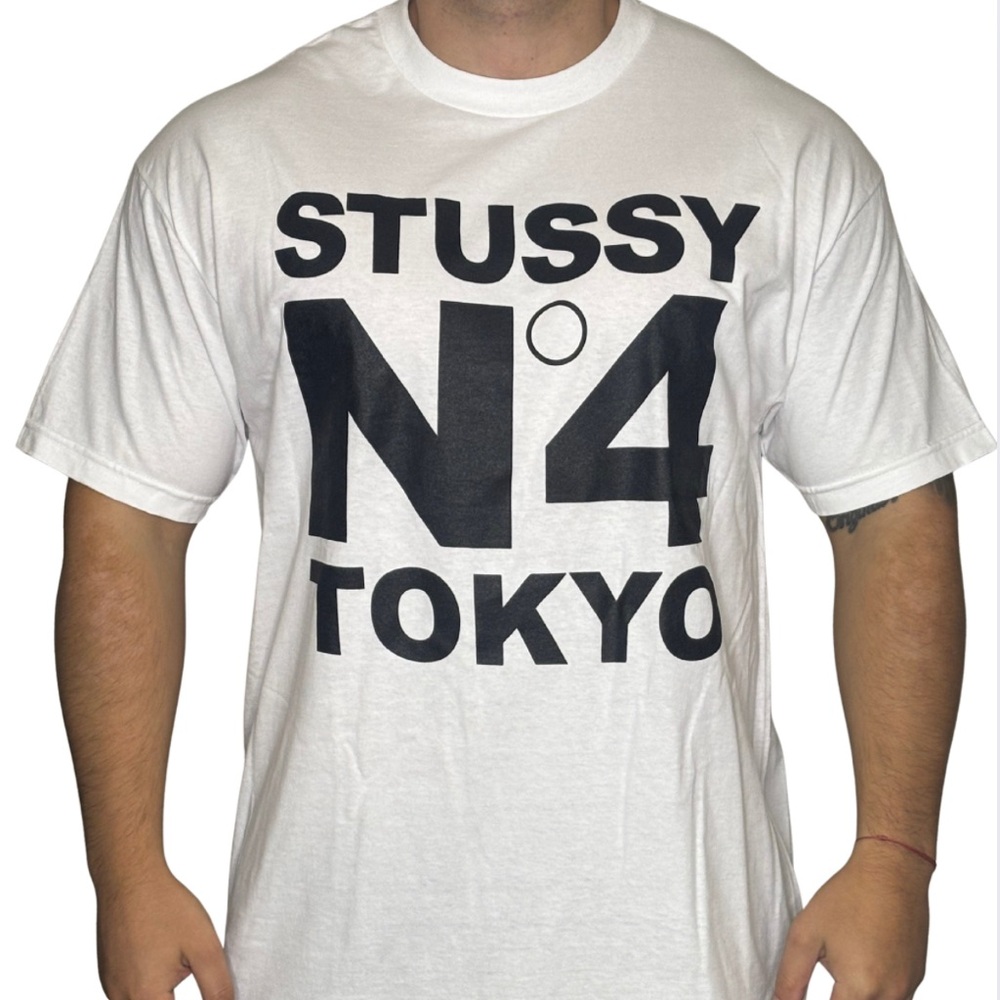 Stussy No. 4 Tokyo Tee – White (XL) – Brand New, No Tags